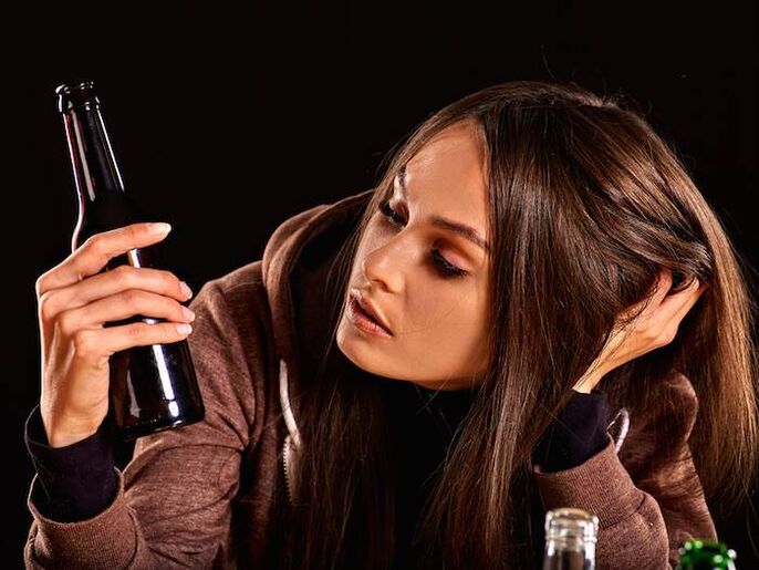 The girl has a bottle how to get rid of the addiction
